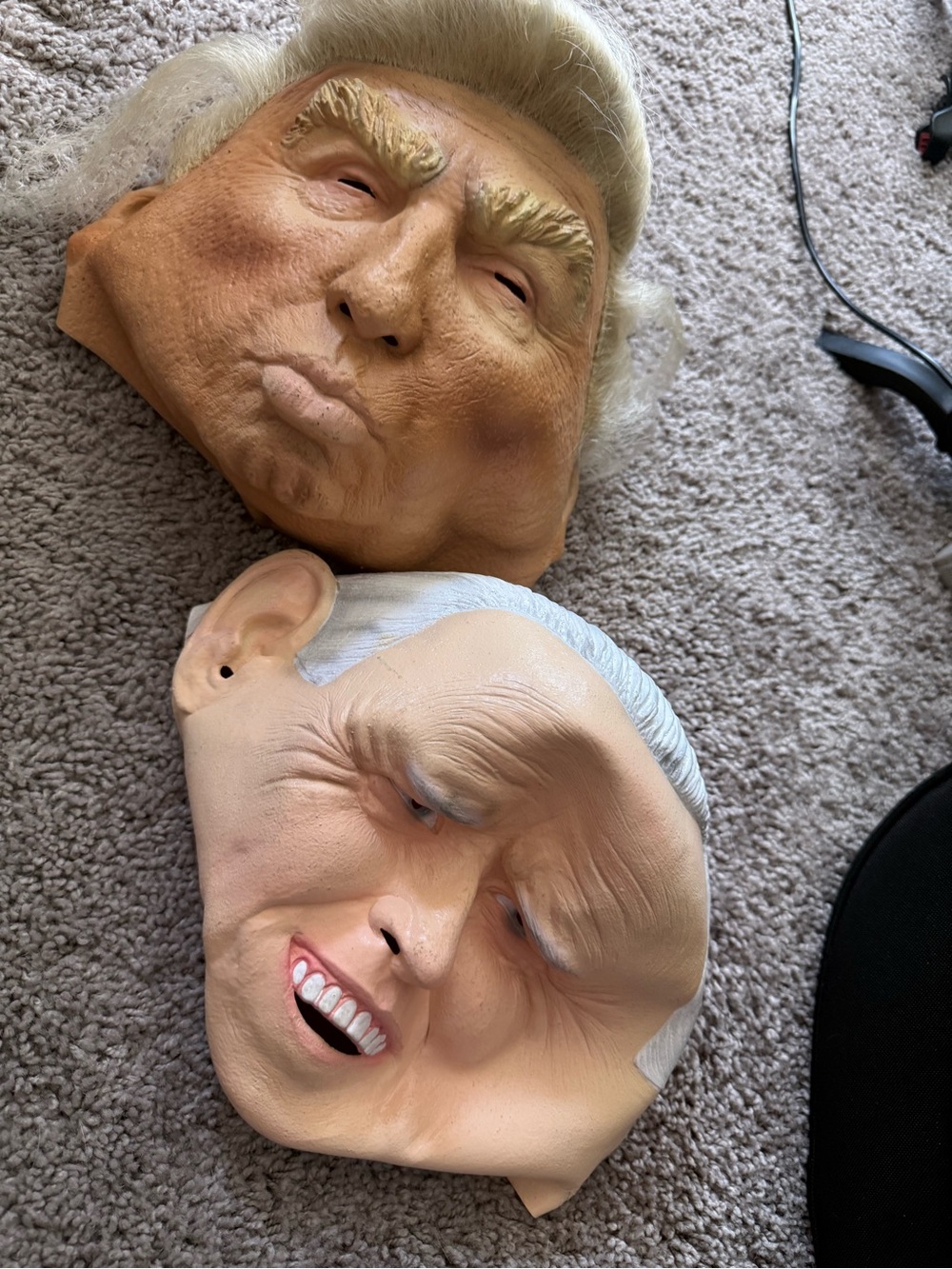 Trump and Biden Halloween masks 
Realistic Novelty Face Masks - Set of 2